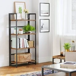 VASAGLE Standregal »LLS66X LLS88X«, Standregal, Bücherregal, Klappregal, vintage -Vasagle Auslauf Geschäft a55a9ae8 4621 456a afe5 e5aca889cbba