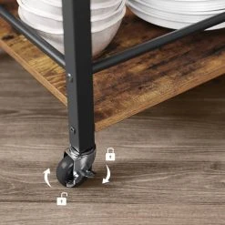 VASAGLE Servierwagen »LRC72X«, Küchenregal, Küchenwagen mit abnehmbarem Tablett, vintage -Vasagle Auslauf Geschäft a58db480 2779 416a 909f 2a2adf33a2ce