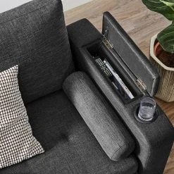 VASAGLE Schlafsofa »LCS801«, Bettsofa mit Stauraum, Ecksofa, mit Becherhalter, einfache Montage, 223 x 142 x 88 cm (L x B x H), modern Dunkelgrau, Hellgrau 34 VASAGLE Schlafsofa »LCS801«, Bettsofa mit Stauraum, Ecksofa, mit Becherhalter, einfache Montage, 223 x 142 x 88 cm (L x B x H), modern Dunkelgrau, Hellgrau -Vasagle Auslauf Geschäft a5d51622 bfc0 4a08 9124 ffc1d2f2107a
