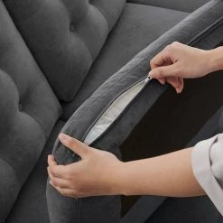 VASAGLE 3-Sitzer »LCS101«, Couch fürs Wohnzimmer, Polyester, 177 x 72 x 86 cm (L x B x H) Beige, Grau -Vasagle Auslauf Geschäft a837bbb4 8858 4fe6 b579 d42aff3139e2