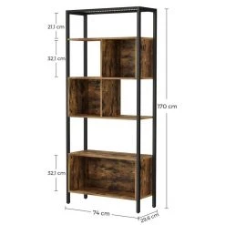 VASAGLE Bücherregal »LBC028B01 LBC027B01«, Bücherschrank, Standregal, für Dekoartikel, Bilderrahmen, Schlafzimmer, Wohnzimmer, vintage -Vasagle Auslauf Geschäft a8ba2884 5829 4c14 a5e7 2ce491d40bc2