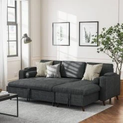 VASAGLE Schlafsofa »LCS801«, Bettsofa mit Stauraum, Ecksofa, mit Becherhalter, einfache Montage, 223 x 142 x 88 cm (L x B x H), modern Dunkelgrau, Hellgrau 32 VASAGLE Schlafsofa »LCS801«, Bettsofa mit Stauraum, Ecksofa, mit Becherhalter, einfache Montage, 223 x 142 x 88 cm (L x B x H), modern Dunkelgrau, Hellgrau -Vasagle Auslauf Geschäft aba8d3cb b1cc 4b43 804e ab320fdb2a01