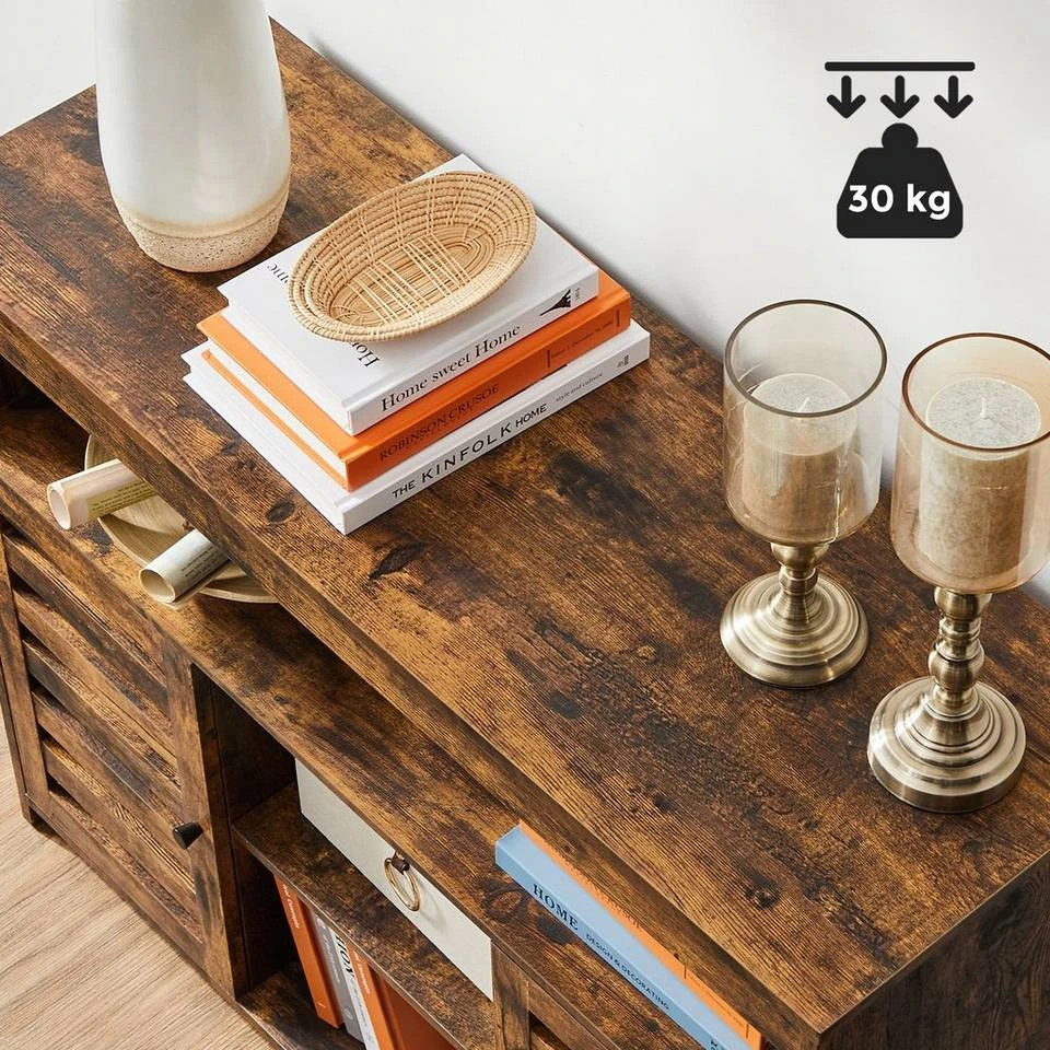 VASAGLE Anrichte »LBF003X01«, Beistellschrank, Küchenschrank mit Ablagen, Wohnzimmer, Esszimmer, Schlafzimmer, vintagebraun 4 VASAGLE Anrichte »LBF003X01«, Beistellschrank, Küchenschrank mit Ablagen, Wohnzimmer, Esszimmer, Schlafzimmer, vintagebraun – Bild 4