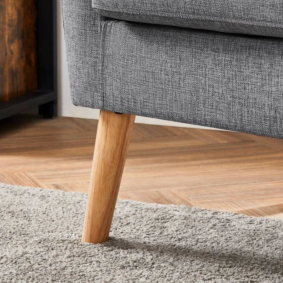 VASAGLE Relaxliege »LAC005G01 LAC005M01«, Loungesessel, mit Sitzkissen, Beine aus Massivholz, modern, für Wohnzimmer, Büro Beige, Grau 8 VASAGLE Relaxliege »LAC005G01 LAC005M01«, Loungesessel, mit Sitzkissen, Beine aus Massivholz, modern, für Wohnzimmer, Büro Beige, Grau – Bild 7