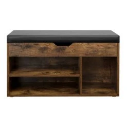 VASAGLE Schuhbank »LHS30«, Sitzbank, gepolstert, 3 offene Fächer, mit Stauraum, bis 150 kg belastbar Vintage, Wei&szlig; -Vasagle Auslauf Geschäft ae50f8bd 76f9 4279 a9f1 025f5985e8ff