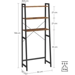 VASAGLE Badregal »BTS005B01«, Standregal, Toilettenregal mit 3 Ebenen, Stahlgestell, Badezimmer, stabil, vintage -Vasagle Auslauf Geschäft af2c1468 9d3d 4feb b112 570055743d6b