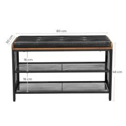 VASAGLE Schuhbank »LBS75X«, Schuhregal, schwarzes Kunstleder, 80 x 30 x 48 cm (L x B x H) 14 VASAGLE Schuhbank »LBS75X«, Schuhregal, schwarzes Kunstleder, 80 x 30 x 48 cm (L x B x H) -Vasagle Auslauf Geschäft af6f52af fb84 43a7 a918 3bc47afe307a