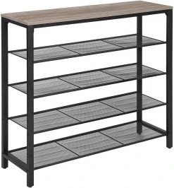 VASAGLE Schuhregal »LBS14 LBS15 LBS016«, Schuhablage mit Gitterebenen und großzügiger Oberfläche für Taschen, Metall, unterschiedliche Höhen, vintage Greige -Vasagle Auslauf Geschäft afa981d0 5fdb 4493 8e6a 15a4864bb63b