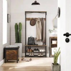 VASAGLE Garderobenständer »HSR45BX«, Kleiderständer mit Schuhregal, vintage -Vasagle Auslauf Geschäft afebd9ee ce57 46e4 99de 89375ad9d2f0