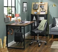 VASAGLE Schreibtisch »LWD59X LWD58X«, Computertisch, Bürotisch mit 8 Haken, Arbeitszimmer, einfacher Aufbau, Metall, vintage -Vasagle Auslauf Geschäft b07f10de d8cd 4fe5 9dca 340517cf2370