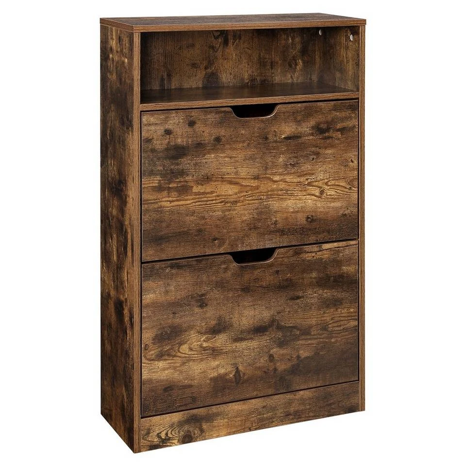 VASAGLE Schuhschrank »LBC040X01 LBC040W01« Schuhregal mit 2 Klappen und mit Zusatzfach, Schuhaufbewahrung, 60 x 24 x 102 cm Vintage, Weiß 6 VASAGLE Schuhschrank »LBC040X01 LBC040W01« Schuhregal mit 2 Klappen und mit Zusatzfach, Schuhaufbewahrung, 60 x 24 x 102 cm Vintage, Weiß – Bild 4