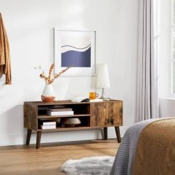 VASAGLE Lowboard »LTV09 LTV120«, Retro TV-Regal, Fernsehtisch, Fernsehschrank, 110/120 x 40 x 49 cm Greige, Vintage, Wei&szlig; -Vasagle Auslauf Geschäft b14caf06 8f9a 44dd a7a3 afaa5dfe5f3f