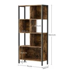 VASAGLE Bücherregal »LBC028B01 LBC027B01«, Bücherschrank, Standregal, für Dekoartikel, Bilderrahmen, Schlafzimmer, Wohnzimmer, vintage -Vasagle Auslauf Geschäft b2955cbe 9f7d 42f4 a819 42823c9f07ab