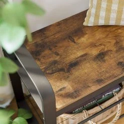 VASAGLE Garderobenständer »HSR40B«, Kleiderständer mit 9 Haken, Schuhregal mit 3 Ablagen und stilvollen Griffen, 183 cm hoch, Industrie-Design Grau, Vintage, Wei&szlig; -Vasagle Auslauf Geschäft b30522b4 9064 47ba 9487 9c65ffefd427