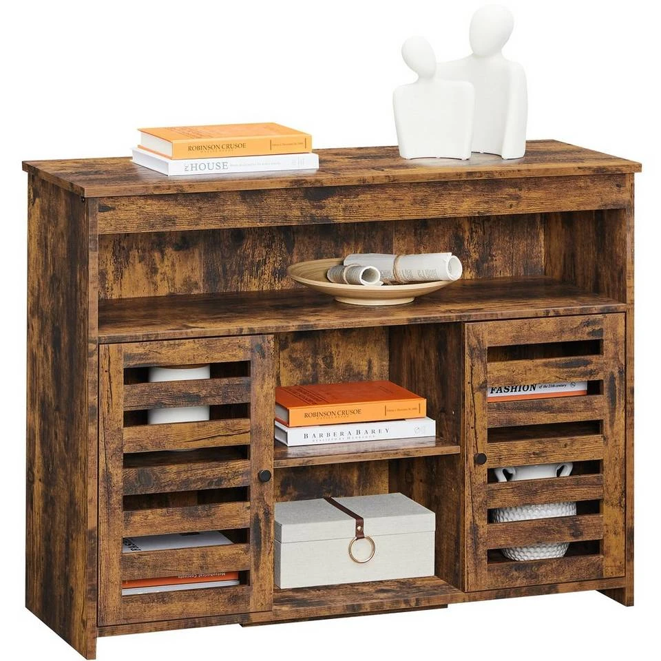 VASAGLE Anrichte »LBF003X01«, Beistellschrank, Küchenschrank mit Ablagen, Wohnzimmer, Esszimmer, Schlafzimmer, vintagebraun 8 VASAGLE Anrichte »LBF003X01«, Beistellschrank, Küchenschrank mit Ablagen, Wohnzimmer, Esszimmer, Schlafzimmer, vintagebraun – Bild 8