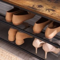 VASAGLE Schuhbank »LBS73 LBS74 LBS078«, Schuhregal mit Sitzfläche, Schuhablage, Flur, verschiedene Größen, vintage Grau -Vasagle Auslauf Geschäft b4ff3280 07aa 4aff ba3e f5f240240a19