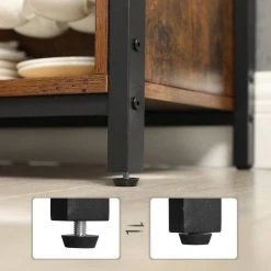 VASAGLE Kommode »LSC081B01«, Sideboard, Küchenschrank mit Schiebetüren, Wohnzimmer, Flur, Homeoffice, Stahlgestell, Breite 100 cm, vintage -Vasagle Auslauf Geschäft b5990c72 8066 4943 bed9 2c0be3494039