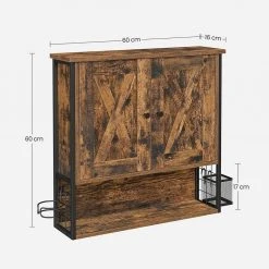 VASAGLE Hängeschrank »BBK123B01« Wandschrank mit 2 Türen, verstellbar, mit Haartrocknerhalter, Industrie-Design, vintage -Vasagle Auslauf Geschäft b610fae6 d6ca 4b5b bdd1 e92269c79875