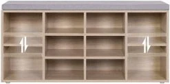 VASAGLE Schuhbank »LHS10«, Schuhregal, Sitzbank, 10 Fächer, mit Polsterung, multifunktional, 104 x 30 x 48 cm Natur, Vintage, Wei&szlig; -Vasagle Auslauf Geschäft b7d530d5 c971 4b92 a9a2 6ff7d4133fc5