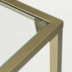 VASAGLE Couchtisch »LGT031A01«, Sofatisch, Beistelltisch, mit Hartglas und engmaschiger Gitterablage, aus Metallgestell, Gold-Transparent -Vasagle Auslauf Geschäft b7e23d75 287e 4e59 b2fa fc114ef82c6c