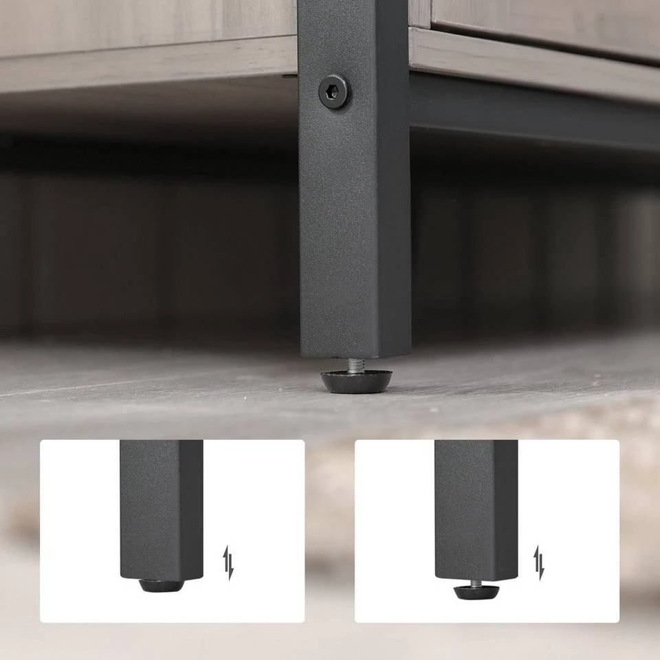 VASAGLE Lowboard »LTV43BX / MB«, TV-schrank, Fernsehtisch, mit 2 Schränken und 2 Regalebenen, 110 x 40 x 50 cm, Industrie-Design Greige-Schwarz, Vintage 14 VASAGLE Lowboard »LTV43BX / MB«, TV-schrank, Fernsehtisch, mit 2 Schränken und 2 Regalebenen, 110 x 40 x 50 cm, Industrie-Design Greige-Schwarz, Vintage – Bild 12