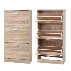 VASAGLE Schuhschrank »LBC03« Schuhregal mit 3 Klappen und Ebenen, perfekt für schmale Flure, 60 x 24 x 120 cm (L x B x H) Eichenfarben, Vintage, Weiß 38 VASAGLE Schuhschrank »LBC03« Schuhregal mit 3 Klappen und Ebenen, perfekt für schmale Flure, 60 x 24 x 120 cm (L x B x H) Eichenfarben, Vintage, Weiß -Vasagle Auslauf Geschäft b935b610 6745 4839 84e7 695316bd81a2