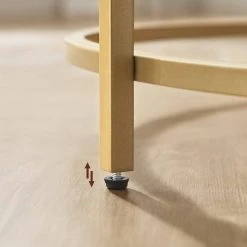 VASAGLE Couchtisch »LCT091A10«, Beistelltisch, Sofatisch, rund, mit goldfarbenem Stahlrahmen, modern, Ø 84 cm, weiß-goldfarben 18 VASAGLE Couchtisch »LCT091A10«, Beistelltisch, Sofatisch, rund, mit goldfarbenem Stahlrahmen, modern, Ø 84 cm, weiß-goldfarben -Vasagle Auslauf Geschäft bb37f596 e5b2 4855 828a 57d30b8b4576