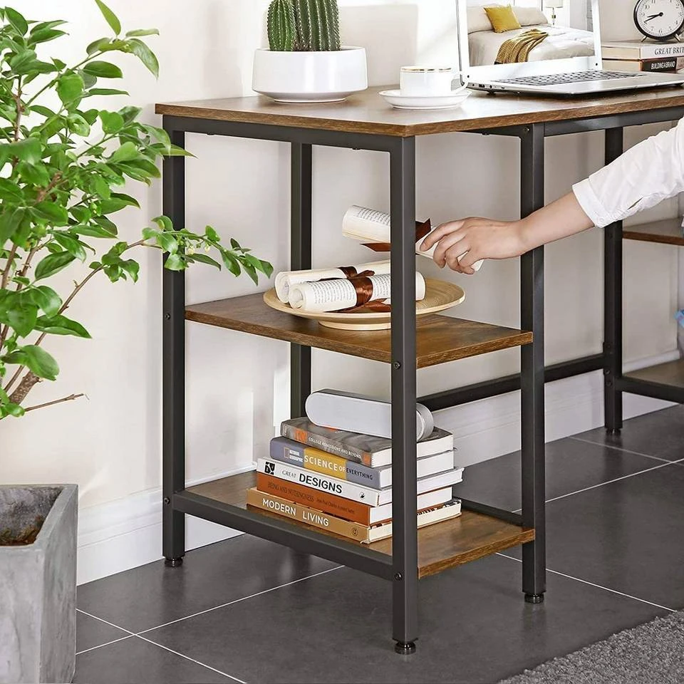 VASAGLE Schreibtisch »LWD54X«, Bartisch, Bürotisch, Computertisch, große Tischoberfläche, Arbeitszimmer, 137 x 55 x 75 cm, vintage 5 VASAGLE Schreibtisch »LWD54X«, Bartisch, Bürotisch, Computertisch, große Tischoberfläche, Arbeitszimmer, 137 x 55 x 75 cm, vintage – Bild 3