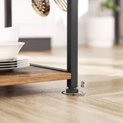 VASAGLE Standregal »KKS035/35«, Küchenregal mit Metallkorb, 6 S-Haken und Regalablagen, 90 x 40 x 132 cm, Industrie-Design Haselnussbraun-schwarz, Greige-schwarz, Vintage 41 VASAGLE Standregal »KKS035/35«, Küchenregal mit Metallkorb, 6 S-Haken und Regalablagen, 90 x 40 x 132 cm, Industrie-Design Haselnussbraun-schwarz, Greige-schwarz, Vintage -Vasagle Auslauf Geschäft bccb4975 416d 4094 b615 791c95754c84