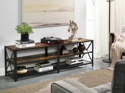 VASAGLE Lowboard »LTV094 / 095B01«, TV-Schrank, Fernsehtisch, TV-Regal, mit Ablagen, Stahlgestell, vintage -Vasagle Auslauf Geschäft bd2b635b 66d8 4ddd b0db fd7cd5fc44f8