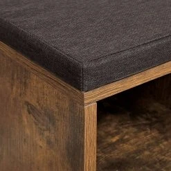 VASAGLE Schuhbank »LHS10«, Schuhregal, Sitzbank, 10 Fächer, mit Polsterung, multifunktional, 104 x 30 x 48 cm Natur, Vintage, Wei&szlig; -Vasagle Auslauf Geschäft c1405341 d476 4255 a62c 91aaab89fa55