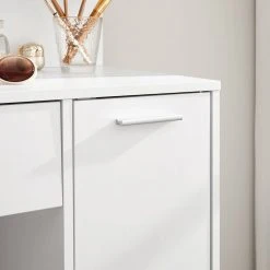 VASAGLE Schminktisch »RDT119W01«, Frisiertisch, Schminkkommode mit Spiegel, Aufbewahrungsfach, 1 Schublade, weiß 15 VASAGLE Schminktisch »RDT119W01«, Frisiertisch, Schminkkommode mit Spiegel, Aufbewahrungsfach, 1 Schublade, weiß -Vasagle Auslauf Geschäft c1a1f988 60ab 4718 8040 2161aa8e58f7