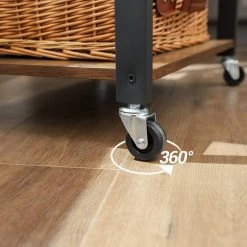 VASAGLE Servierwagen »KKS60XV1«, Küchenwagen, Rollwagen, Standregal mit 3 Regalböden, mit 6 Haken, vintage -Vasagle Auslauf Geschäft c43b6964 8816 4273 a564 b7845a906d09