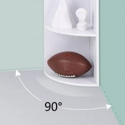 VASAGLE Bücherregal »LBC42WT«, 4 Ebenen Eckregal, 129,5cm, Standregal, für Küche, Schlafzimmer, Wohnzimmer, Büro, weiß -Vasagle Auslauf Geschäft c5694867 bf2a 40ac abc1 75d959bca0e0