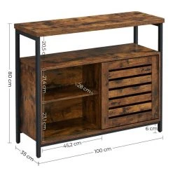 VASAGLE Sideboard »LSC091B01«, Aufbewahrungsschrank, Breite 100 cm, Wohnzimmer, Flur, Küche, vintage -Vasagle Auslauf Geschäft c5fe24d1 54b2 4113 8b7f f5257f338914