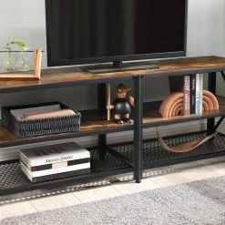 VASAGLE Lowboard »LTV094 / 095B01«, TV-Schrank, Fernsehtisch, TV-Regal, mit Ablagen, Stahlgestell, vintage -Vasagle Auslauf Geschäft c64344fb 3344 4420 b2e5 d0a0bd5dba45