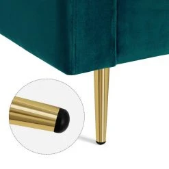 VASAGLE 3-Sitzer »LCS001«, Bezug aus Samt, Metallbeine, Klassisch bis modern, einfacher Aufbau, 183 x 78 x 88 cm Blau, Grau, Petrolfarben, Rosa -Vasagle Auslauf Geschäft c6c1e22c bf6c 444e 9770 f5d807a9f8a2