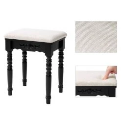 VASAGLE Schminktisch »RDT60WT RDT60BK«, Frisiertisch, Kosmetiktisch mit 3-teiliger Klappspiegel,mit Hocker Schwarz, Weiß 35 VASAGLE Schminktisch »RDT60WT RDT60BK«, Frisiertisch, Kosmetiktisch mit 3-teiliger Klappspiegel,mit Hocker Schwarz, Weiß -Vasagle Auslauf Geschäft c78b403d bfa5 4be2 9b21 91656b0f528a