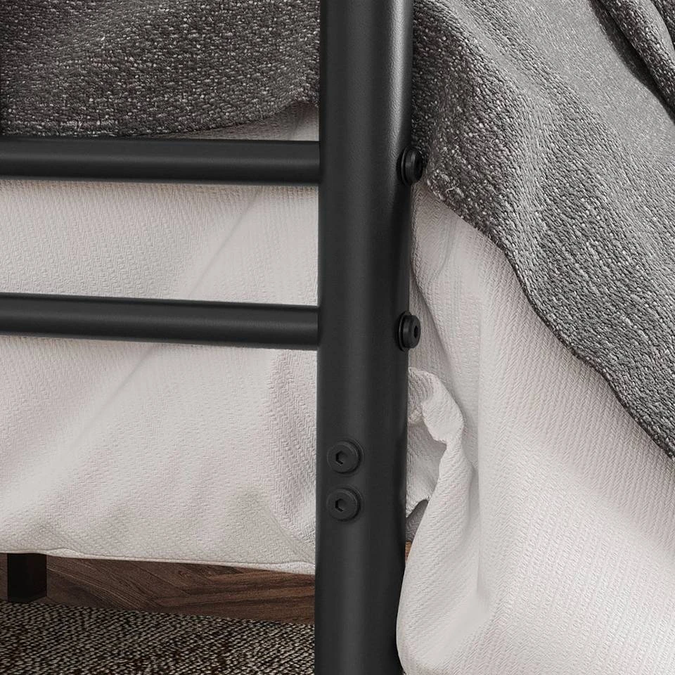 VASAGLE Metallbett »RMB061 RMB063«, Einzelbett, Doppelbett, mit Lattenrost und Bettgestell, für kleine Räume, Gästebett Schwarz, Weiß 32 VASAGLE Metallbett »RMB061 RMB063«, Einzelbett, Doppelbett, mit Lattenrost und Bettgestell, für kleine Räume, Gästebett Schwarz, Weiß – Bild 32