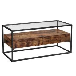 VASAGLE Lowboard »LTV051B01«, TV-Regal, Fernsehtisch, Couchtisch, Glastisch, vintage -Vasagle Auslauf Geschäft caeccd30 37f1 480e b1d7 e8b4f3080ed9