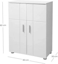 VASAGLE Kommode »BBK42WT«, Badezimmerschrank, Beistellschrank, Flurschrank, weiß -Vasagle Auslauf Geschäft cb5c6be6 e041 4583 9906 c2cd11b9562a