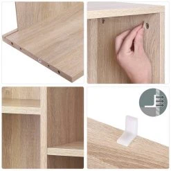 VASAGLE Bücherregal »LBC27NL LBC27WT LBC27BX«, Würfelregal, Standregal, eichefarben Natur, Vintage, Wei&szlig; -Vasagle Auslauf Geschäft cb75f63e 732a 4143 a04a 77eb53ccd601