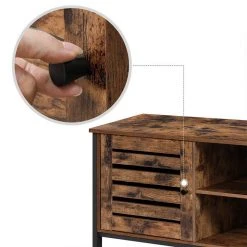 VASAGLE Lowboard »LTV049B01«, TV-Tisch,TV-Regal, Fernsehtisch, bis 50 Zoll, mit Schrank, 2 offene Fächer, 110 x 40 x 50 cm -Vasagle Auslauf Geschäft cc5e56cc 3deb 4df1 86ad ba0f7060e048