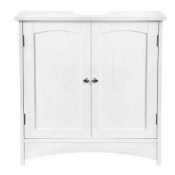 VASAGLE Waschbeckenunterschrank »BBC01WT BBC001G01« Unterschrank, 60 x 60 x 30 cm, Landhausstil Grau, Wei&szlig;