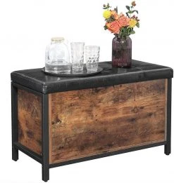 VASAGLE Sitzbank »LSC80BX«, mit Stauraum, gepolsterte Truhe, 80 x 40 x 50 cm, Betttruhe, einfacher Aufbau -Vasagle Auslauf Geschäft cf0b7f4c e4ad 471c ba45 4d07b3c093ef