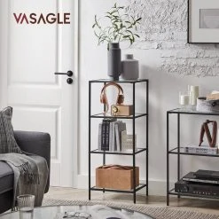 VASAGLE Standregal »LGT28G LGT028B61«, Badezimmerregal, Küchenregal, Flurregal, stabil, einfacher Aufbau, Wohnzimmer, Schlafzimmer Goldfarben, Schwarz -Vasagle Auslauf Geschäft cfff553f 5f04 46ef a0b3 2f0b67153c58
