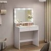 VASAGLE Schminktisch »RDT120T10«, Frisiertisch, Kosmetiktisch mit 9 LED-Glühbirnen und Spiegel, einstellbare Helligkeit, 2 Schubladen und 3 offene Fächer 2 VASAGLE Schminktisch »RDT120T10«, Frisiertisch, Kosmetiktisch mit 9 LED-Glühbirnen und Spiegel, einstellbare Helligkeit, 2 Schubladen und 3 offene Fächer -Vasagle Auslauf Geschäft d07281ec 30b5 475f 8be7 306691eddcb0