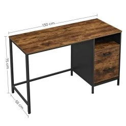 VASAGLE Computertisch »LWD052B01YC«, Schreibtisch mit Aktenschrank Schubladen Büro Homeoffice vintagebraun-schwarz -Vasagle Auslauf Geschäft d1762e31 5c91 4006 9656 d9a75f79577f