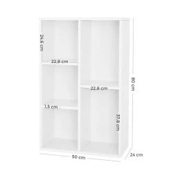 VASAGLE Bücherregal »LBC25WT LBC25NL«, Bücherschrank, 50 x 80 x 24 cm, eiche hell Natur, Weiß 24 VASAGLE Bücherregal »LBC25WT LBC25NL«, Bücherschrank, 50 x 80 x 24 cm, eiche hell Natur, Weiß -Vasagle Auslauf Geschäft d1da22c6 dac8 44f1 ae9d d775b29d4410