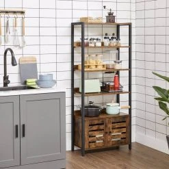 VASAGLE Bücherregal »LSC601B01«, Aufbewahrungsschrank, mit 2 Lamellentüren, 4 Ablagen, vintage 11 VASAGLE Bücherregal »LSC601B01«, Aufbewahrungsschrank, mit 2 Lamellentüren, 4 Ablagen, vintage -Vasagle Auslauf Geschäft d4b17780 bb79 4af6 a583 1e1d736c02a5